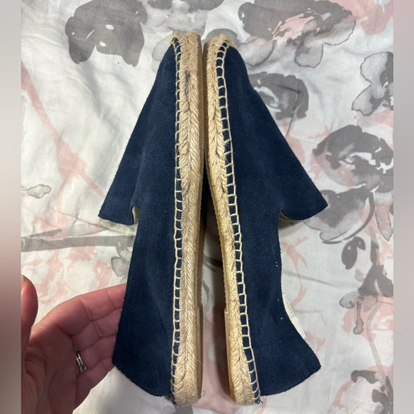 Soludos Original Espadrille Unisex Suede Navy Blue Flat Canvas Shoes Size 8 - Picture 6 of 11